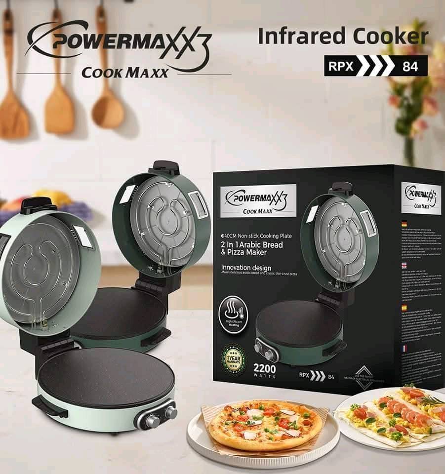 توفر من جديد تنور كهربائي ( خبازة ) لصنع ( الخبز العربي + بيتزا + اللحم بعجين ) خلال ٥ دقايق 🔥
                   
من ماركة 🇩🇪🇩🇪🇩🇪POWERMAXX3🇩🇪🇩🇪🇩🇪 الالمانية 

1️⃣ قياس 40 سم حقيقي 💯 الحجم الكبير 
2️⃣ تأتي بقوة 2200 واط 🔌
3️⃣ تحتوي ع تايمر ( مؤقت ) 
4️⃣ هيترات ستانلس ستيل اعلى + اسفل بدرجة حرارة تصل لل 240  درجة 💪🏻🔆
5️⃣ صينية الخبز من كرانيت أسود المانع للألتساق وسهل التنظيف 🧽 
6️⃣تحكم منفصل ( يعني نكدر نشغل الهيتر الاعلى والاسفل بشكل منفصل او مع بعض ) 😍🔥
7️⃣تحتوي ع انارة بالداخل 💡
8️⃣ تحتوي على 2 شباك لرؤيه ومراقبه عمليه الشوي 🔥

للحجز والأستفسار مراسلتنا 📩📨 
او الاتصال ***********
التوصيل لجميع المحافظات 🇮🇶🚚 

