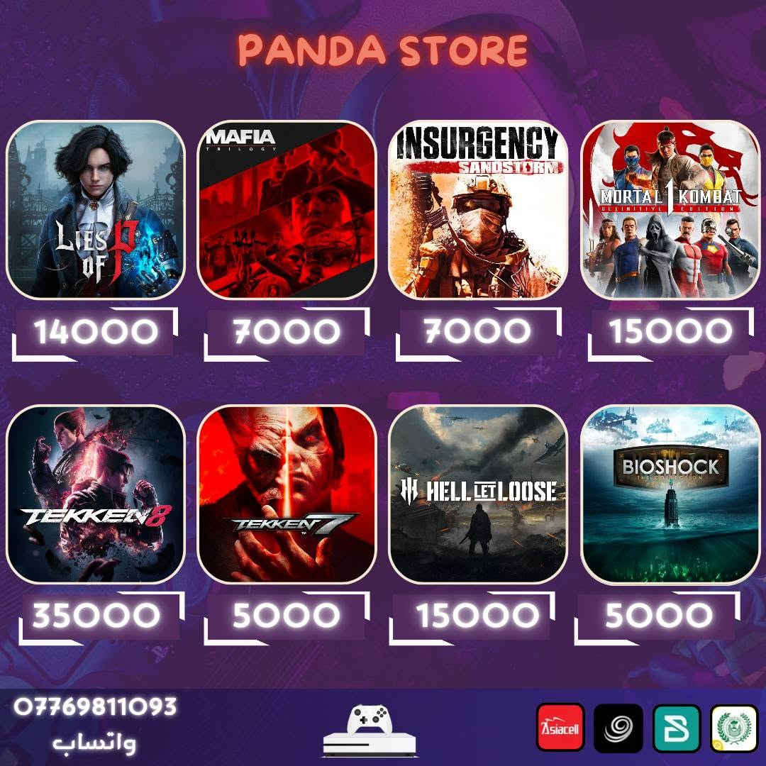 عندك xbox او pc وتبحث عن اشتراك بسعر مناسب ومضمون؟
باندا ستور وفرلك الحل للكيم باس الي يشمل اكثر من 500 لعبة باشتراك رسمي ومضمون طوال فترة الاشتراك 
🔶️اسعار اشتراك التمت
شهرين ب 20 الف
75 يوم ب 25 الف
3 اشهر ب 30 الف
5 اشهر ب 47 الف
7 اشهر ب 72 الف
12 شهر ب 125 الف

🔷️عروض بريموم
20 يوم ب 5
شهر ب 10
مع تخفيضات للالعاب 50% ⚡️

وكذالك متوفر شحن العاب 
call of duty 
fortnite 
rocket league 
dead by daylight 
وشحن كرو فورتنايت ب 8 الاف فقط

متوفر زين كاش/ ماستر رافدين/ FIB/ اسيا / اثير
الدفع باسيا / اثير اغلى

للتواصل على الخاص او واتس اب
***********
***********
