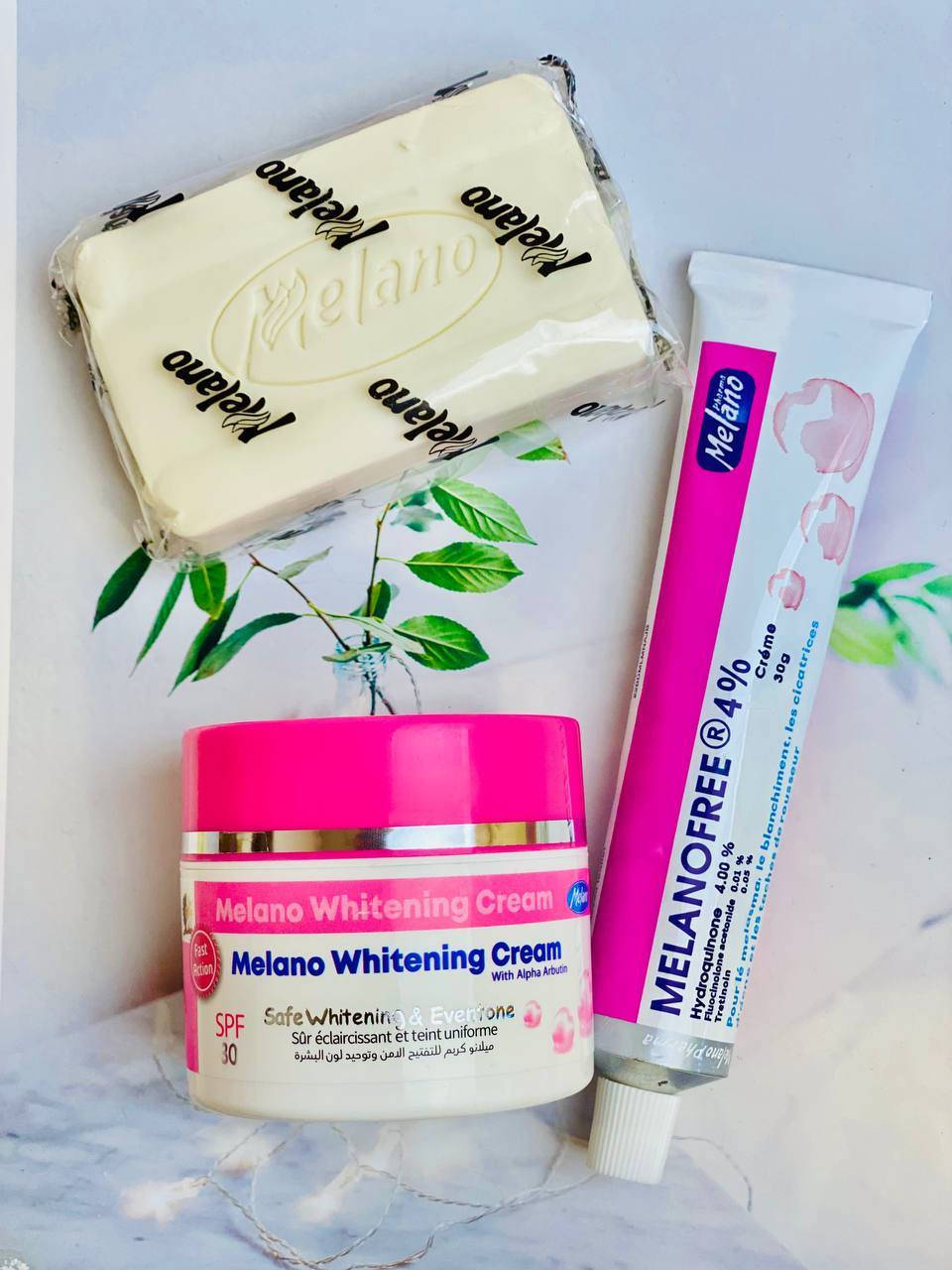 مجموعة ميلانو فري الطبية الأصلية 
الأقوى لعلاج الكلف والتصبغات وآثار حب الشباب وتفتيح وتوحيد لون البشرة ✨

المجموعة تتكون من:
✔️ عصارة ميلانو فري للوجه والجسم والمناطق الحساسة
✔️ كريم ميلانو فري لتفتيح وتوحيد لون البشرة
✔️ صابونة ميلانو فري لتنظيف وتفتيح البشرة
يوجد خدمة توصيل لجميع محافضات العراق


**إذا كنت صاحب هذا الإعلان وتريد حذفه لأي سبب، رجاءا أرسل رسالة إلى الدعم الفني**