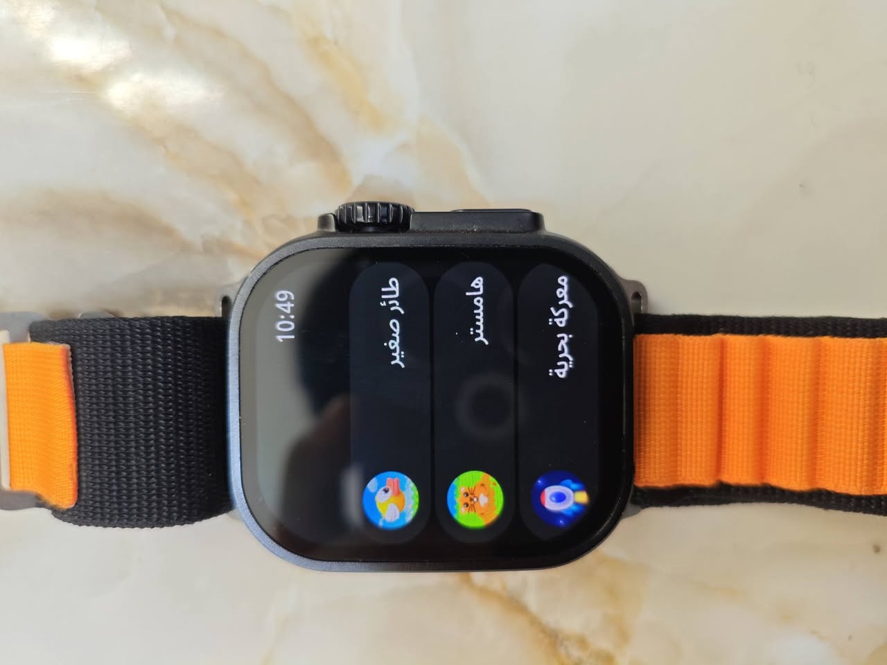 -ماركة ft9 pro
-تدعم البلوتوث بجهازك 
-تدعم الرد على الاتصالات والاتصال 
-قياس نبضات القلب 
-التحكم بخلفيات شاشة الساعة عن طريق الموبايل 
-برنامج الساعة Da fit متاح بسوق بلي 
سعر الساعة 45 الف ،التواصل خاص .


**إذا كنت صاحب هذا الإعلان وتريد حذفه لأي سبب، رجاءا أرسل رسالة إلى الدعم الفني**