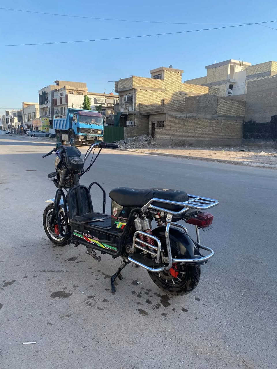 سلام عليكم دراجه هارلي ٦باتريً نضيفه باتريات جدد تمشي ٦٠كيلو بل شحنه كامله مكمله سعرها٥٠٠بيه مجال بسيط ستفسار***********
