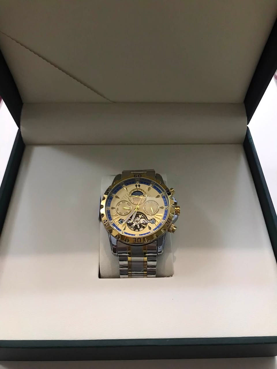 السلام عليكم من رخصة الادمن 
ساعة ماركة  TIMEKEY AUTOMATIC
سناتر شغاله - شهري - اسبوعي - قمري 
قلب مفتوح 
موديل 26
جديد غير مستخدم


**إذا كنت صاحب هذا الإعلان وتريد حذفه لأي سبب، رجاءا أرسل رسالة إلى الدعم الفني**
