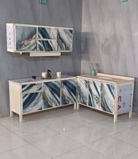 كاونتر ٣ قطع • معلق وأرضي • سنك ١٫٢٠م