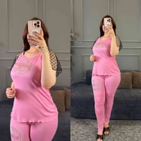 تراك نسائي • دانتيل وستراس • فري سايز ٥٠-٨٥ كيلو