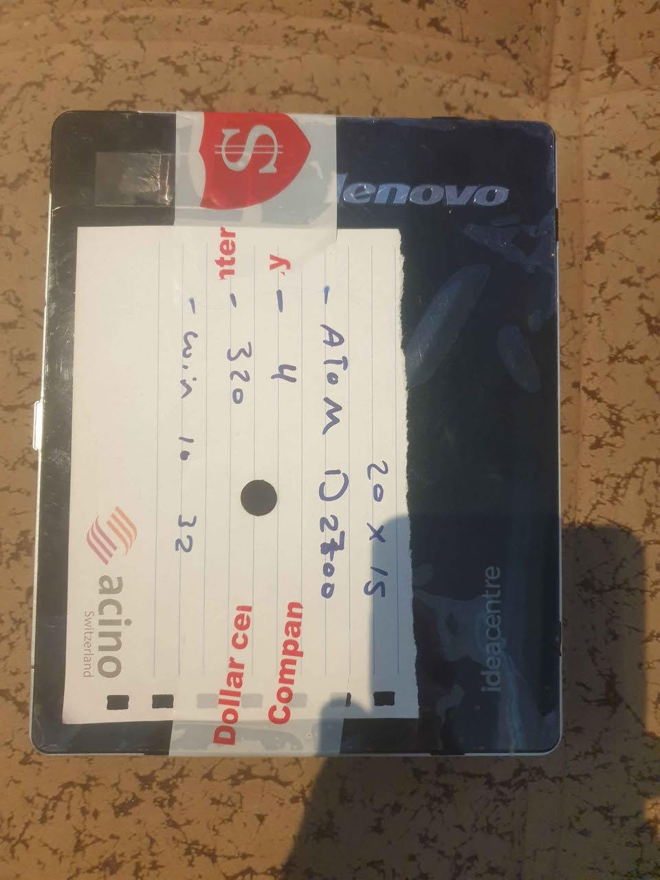 حاسبة مني بي سي قياسات 15*20cm
معالج ATOM  D2700
رام4
هارد320 hdd
شغالة وندوز10
بيها مخارج VGA..HDMI 
ابيع بدون اي ملحقات فقط قطعة الحاسبة 
تحتاج محولة 19Volt
المكان بغداد...كرادة 
لا يتوفر توصيل نعتذر بغداد, العراق


**إذا كنت صاحب هذا الإعلان وتريد حذفه لأي سبب، رجاءا أرسل رسالة إلى الدعم الفني**