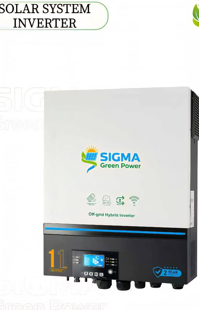 🔴 الجديد والضمان والأمان لدى دريم فون🔴
          ☀️ دريم فون للطاقة الشمسية
🔋 انفيرتر لاول مره من سيكما كرين بور 
🔴إنتاج من أرقى الشركات العالميه 
                   🔴المواصفات العامة🔴
• القدرة الاسمية: تتوفر بقدرات تبدأ من 1 كيلو واط وتصل إلى 11 كيلو واط (أبرزها 4000W و6000W).
• نوع الموجة: موجة جيبية نقية (Pure Sine Wave) لضمان سلامة الأجهزة الحساسة.
• منظم الشحن: مدمج بتقنية MPPT لرفع كفاءة استخلاص الطاقة من الألواح الشمسية.
• جهد البطارية: يعمل بأنظمة 24 فولت أو 48 فولت حسب قدرة الجهاز.
• كفاءة التشغيل: تصل الكفاءة القصوى إلى حوالي 90% - 93%. 
                     🔴المميزات الذكية والتحكم 🔴
• الشاشة: شاشة LCD متحركة (قابلة للفصل في بعض الموديلات) لسهولة المراقبة والتحكم.
• الاتصال: يدعم التحكم عن بعد عبر Wi-Fi وتطبيقات الهاتف المحمول، بالإضافة إلى منفذ BMS للتواصل مع بطاريات الليثيوم.
• التشغيل بدون بطارية: تتيح الموديلات الحديثة إمكانية تشغيل الأحمال مباشرة من الألواح الشمسية دون الحاجة لوجود بطاريات.
• الربط المتوازي: يدعم ربط عدة أجهزة (تصل إلى 6 وحدات) لزيادة القدرة الإجمالية للنظام. 
                        🔴  الحماية والأمان 🔴
• حماية متقدمة ضد الارتفاع المفاجئ في الجهد الكهربائي وتقلبات التيار.
• حماية من الحمل الزائد (Overload) والقصر الكهربائي (Short Circuit).
• نظام تبريد بمراوح قابلة للاستبدال لسهولة الصيانة.  

🏠 للبيوت • المحلات • المشاريع
متوفر بجميع الاحجام حسب احتياجك للمنظومه
📍 الموقع: خانقين – شارع الحسينية
📞 للحجز أو الاستفسار:
*********** – محمد فاروق
✨ خلي الشمس تشتغل بدالك
ويّا دريم فون للطاقة الشمسية ☀️
