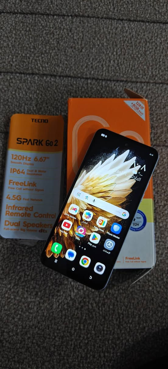 تكنو سبارك كو 2
لون أبيض 🤍
نضيف كلش 100%
مواصفات الجهاز
مساحة التخزين: 128 GB رام 8 
البطارية: 5000mAh 🔋
شحن تايبسي سريع
ملحقاته كاملة
 السعر 140 شراي خاص
 او واتساب ***********
