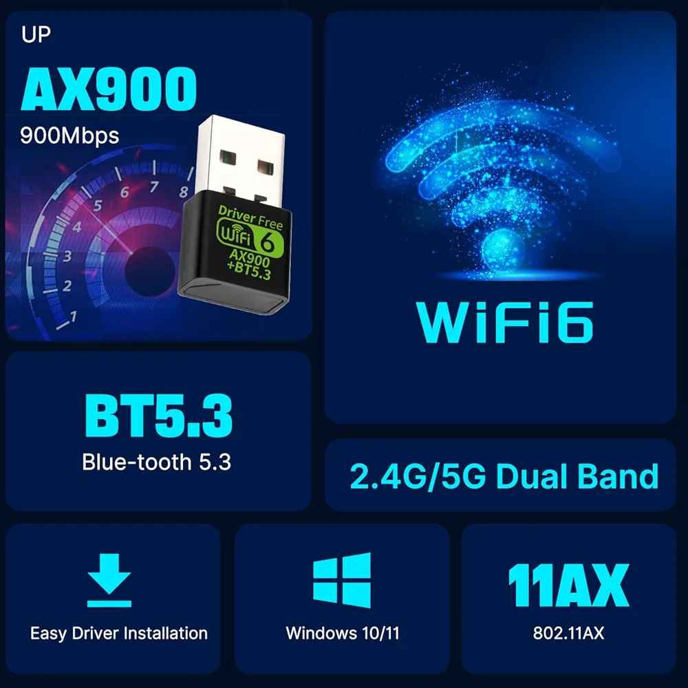 English  |  کوردی  |  عربي 

اسم المنتج: محول واي فاي 6 USB AX900 BT 5.3 WiFi USB للكمبيوتر مع شريحة RTL8851BU ثنائية النطاق 2.4GHz/5GHz حتى 900Mbps 
العلامة التجارية: DragoBug

الحالة: جديد
السعر: 14 الف دينار

متوفر توصيل لكل أنحاء العراق 🚕🚀🌀

⛔ مواصفات المنتج:-

واي فاي 6 فائق السرعة واتصال ثنائي النطاق - استمتع بسرعات فائقة تصل إلى 900 ميجابت في الثانية مع تقنية واي فاي 6 (802.11ax). يضمن التصميم ثنائي النطاق (2.4 جيجاهرتز + 5 جيجاهرتز) بث سلس بدقة 4 كيه وألعاب خالية من التباطؤ وتنزيلات سريعة، مع الحفاظ على التوافق مع أجهزة الراوتر القديمة (802.11a/b/g/n/ac)

تقنية بلوتوث 5.3 المتقدمة - استمتع باتصال لاسلكي محسن مع بلوتوث 5.3، يتميز باستهلاك أقل للطاقة وأداء فائق مضاد للتداخل. مثالي لتوصيل سماعات الرأس والكيبورد والماوس وأجهزة التحكم في الألعاب مع نطاق ممتد واتصالات مستقرة
شريحة تعريف RTL8851BU عالية الأداء - مدعوم بشريحة RTL8851BU الموثوقة، يوفر هذا المحول أداءً مستقرًا وموفر للطاقة مع استقبال لاسلكي محسن. يوفر الهوائي المدمج تغطية قوية للإشارة مع الحفاظ على تصميم صغير محمول. 

تركيب سهل التوصيل والتشغيل - احصل على اتصال على الفور مع التثبيت بدون برنامج تشغيل لأنظمة ويندوز 10/11. تضمن واجهة USB 2.0 العالمية توافقًا واسعًا مع معظم أجهزة الكمبيوتر واللاب توب - ببساطة قم بتوصيله واستمتع بقدرات لاسلكية محسنة على الفور.

مثالي لسيناريوهات الاستخدام المتعددة - سواء كنت تلعب أو تعمل عن بعد أو تجري مكالمات فيديو أو تبث محتوى عالي الدقة، فإن هذا المحول هو الحل الأمثل لترقية سطح المكتب أو اللاب توب الخاص بك إلى أحدث تقنية واي فاي 6 وبلوتوث 5.3 للحصول على أداء لاسلكي فائق.
----------------------------------------------------------

ناوی بەرهەم: ئەداپتەری USB وایفای AX900 BT 5.3 بۆ کۆمپیوتەر بە چیپسێتی RTL8851BU دوو باند 2.4GHz/5GHz تا 900Mbps
 مارکە: DragoBug

 مەرج: نوێ

 نرخ: 14 هەزار دینار

 گەیاندن لە سەرتاسەری عێراق بەردەستە 🚕🚀🌀

 ⛔ تایبەتمەندییەکانی بەرهەم:

 پەیوەندی دوو باند وایفای ٦ی خێرا - چێژ لە خێرایی خێرا و گەورە وەربگرە تا ٩٠٠ مێگابایت لە چرکەیەکدا لەگەڵ تەکنەلۆژیای وایفای ٦ (٨٠٢.١١ax).  دیزاینی دوو باند (2.4GHz + 5GHz) دڵنیای دەدات لە ستریمینگی 4K بە شێوەیەکی نەرم و یاریکردن بەبێ دواکەوتن و دابەزاندنی خێرا، لە هەمان کاتدا گونجان لەگەڵ ڕاوتەرە میراتییەکان (802.11a/b/g/n/ac) دەپارێزێت.

 تەکنەلۆژیای پێشکەوتووی بلوتوس ٥.٣ - چێژ لە پەیوەندی بێ وایەر وەربگرە لەگەڵ بلوتوس ٥.٣، کە تایبەتمەندی کەمتر بەکارهێنانی کارەبا و کارایی بەرزی دژە دەستێوەردانی هەیە.   ئایدیاڵە بۆ بەستنەوەی هێدفۆن و کیبۆرد و مشک و کۆنترۆڵکەری یارییەکان بە مەودای درێژکراوە و پەیوەندی جێگیر.

 چیپی RTL8851BU بە توانای بەرز – بە چیپی متمانەپێکراو RTL8851BU کاردەکات، ئەم ئەداپتەرە کارایی جێگیر و وزە-کارامە پێشکەش دەکات لەگەڵ وەرگرتنی بێ وایەر بەرزکراوە.  ئەنتێنەی ناوەکی ڕووپۆشێکی بەهێزی سیگناڵەکان دابین دەکات لە هەمان کاتدا دیزاینێکی بچووک و گەورە دەپارێزێت.

 دامەزراندنێکی ئاسان بۆ پلاگ و پلەی – دەستبەجێ پەیوەندی بە دامەزراندنی بێ شۆفێرەوە بۆ ویندۆز ١٠/١١ بکە.  ڕووکاری گشتگیر USB 2.0 دڵنیای دەدات لە گونجانی فراوان لەگەڵ زۆربەی کۆمپیوتەر و لاپتۆپەکان – بە سادەیی بیخە ناوەوە و چێژ لە توانا بێ وایەرەکانی بەرزکراوە وەربگرە دەستبەجێ.

 ئایدیاڵە بۆ چەندین سیناریۆی بەکارهێنان – جا تۆ یاری بکەیت، لە دوورەوە کار دەکەیت، پەیوەندی ڤیدیۆیی بکەیت، یان ناوەڕۆکی HD پەخش دەکەیت، ئەم ئەداپتەرە چارەسەرێکی تەواو و گونجاوە بۆ بەرزکردنەوەی مێزەکەت یان لاپتۆپەکەت بۆ نوێترین تەکنەلۆژیای وای فای ٦ و بلوتوس ٥.٣ بۆ کارایییەکی بێ وایەرێکی بەرز.

 - ...
Product Name: AX900 BT 5.3 WiFi USB Adapter for PC with RTL8851BU Dual-Band 2.4GHz/5GHz Chipset up to 900Mbps
Brand: DragoBug

Condition: New

Price: 14,000 IQD

Delivery available throughout Iraq 🚕🚀🌀

⛔ Product Specifications:

Superfast WiFi 6 Dual-Band Connectivity - Enjoy blazing-fast speeds up to 900Mbps with WiFi 6 (802.11ax) technology. The dual-band design (2.4GHz + 5GHz) ensures smooth 4K streaming, lag-free gaming, and fast downloads, while maintaining compatibility with legacy routers (802.11a/b/g/n/ac).

Advanced Bluetooth 5.3 Technology - Enjoy enhanced wireless connectivity with Bluetooth 5.3, featuring lower power consumption and superior anti-interference performance.  Ideal for connecting headphones, keyboards, mice, and game controllers with extended range and stable connections.

High-performance RTL8851BU chip – Powered by the reliable RTL8851BU chip, this adapter delivers stable and energy-efficient performance with enhanced wireless reception. The built-in antenna provides strong signal coverage while maintaining a compact and portable design.

Easy plug-and-play installation – Get connected instantly with driver-free installation for Windows 10/11. The universal USB 2.0 interface ensures broad compatibility with most PCs and laptops – simply plug it in and enjoy enhanced wireless capabilities instantly.

Ideal for multiple usage scenarios – Whether you're gaming, working remotely, making video calls, or streaming HD content, this adapter is the perfect solution to upgrade your desktop or laptop to the latest Wi-Fi 6 and Bluetooth 5.3 technology for superior wireless performance.

- ... بغداد, العراق


**إذا كنت صاحب هذا الإعلان وتريد حذفه لأي سبب، رجاءا أرسل رسالة إلى الدعم الفني**