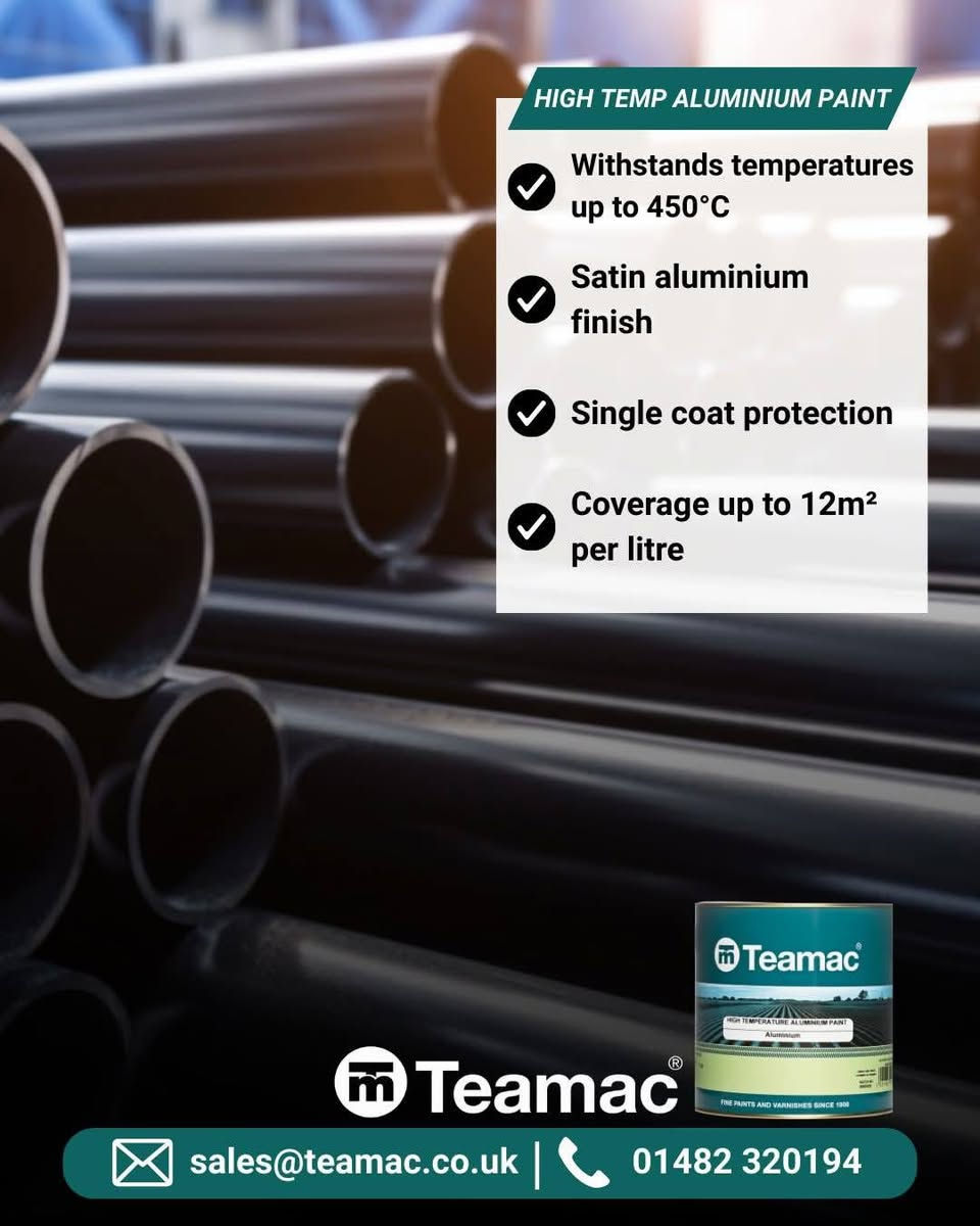 الى قطاعات النفط والغاز والكهرباء
طلاء الألمنيوم التخصصي المقاوم الى  (((450))) درجة مئوية والعالي الجودة 

استعمل في طلاء أنابيب وصمامات الضغط الحراري في  النفط والغاز والبولارات أجزاء المحركات. المحولات والمداخن والافران. 

2.5 لتر تغطية 30 م٢

استعمال  5% ثنر لكل لتر. ثنر رقم 16 الخاص 

استعمال الفرشاة والرولة 

عملية التجفيف من20الى 30 دقيقة بعد الطلاء في الفرن او أثناء الخدمة والعمل تسليط حرارة 220 درجة مئوية. 

لا يحصل الطلاء على الجفاف  التام  إلا بعد التسخين  ببطء إلى ما يزيد عن 220 درجة مئوية لمدة 20 إلى 30 دقيقة في الفرن او أثناء الخدمة وعمل المحركات وصمام الضغط الحراري والمشعات والبولارات .. إذا لم تتم هذه العملية فسوف يبقى الطلاء في حالة رطبة  ولا  يجف  او يتصلب. 
شركة جمال الماس وكيل الاصباغ الانكليزية المتخصصه 
مخزن ابو عمار  توصيل بغداد والمحافظات 
0772 537 7378
