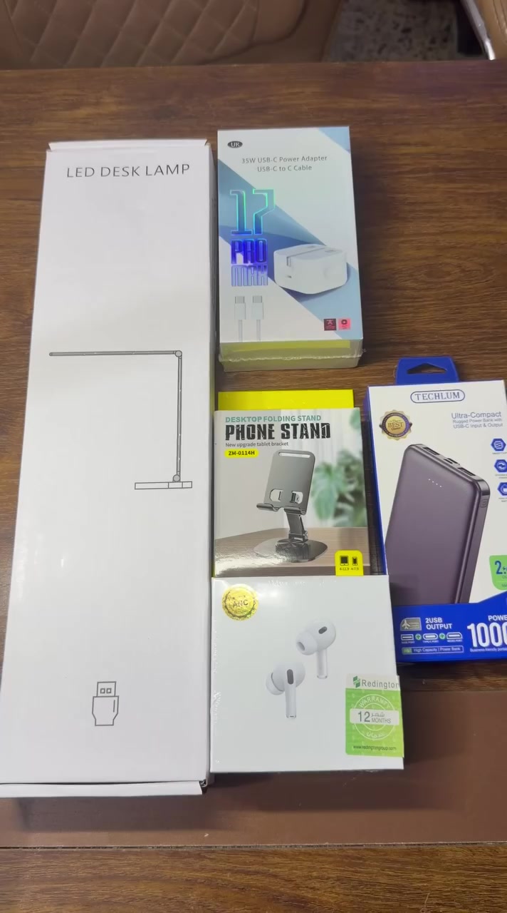 1️⃣ العرض الذهبي  - بسعر 35 ألف دينار فقط! 💰
يحتوي على 5 قطع أساسية:
✅ سماعة AirPods Pro الجيل الخامس (عزل ضوضاء حقيقي + ضمان سنة).
✅ لايت مكتبي LED (لمس + 3 درجات إضاءة).
✅ شاحن 35W مع كيبل اصلي.
✅ باور بانك 10,000 mAh.
✅ ستاند موبايل معدني وقابل للطي.

2️⃣ العرض الفضي - بسعر 25 ألف دينار فقط! 💰
يحتوي على 3 قطع:
✅ سماعة AirPods Pro الجيل الخامس.
✅ لايت مكتبي LED المميز.
✅ ستاند موبايل معدني.

يوجد توصيل لجميع محافظات العراق بـ 3,000 دينار فقط! 🚐

⚠️ العرض لفترة محدودة جداً.. سارع بالحجز الآن!
https://wa.me/9647862954281


**إذا كنت صاحب هذا الإعلان وتريد حذفه لأي سبب، رجاءا أرسل رسالة إلى الدعم الفني**