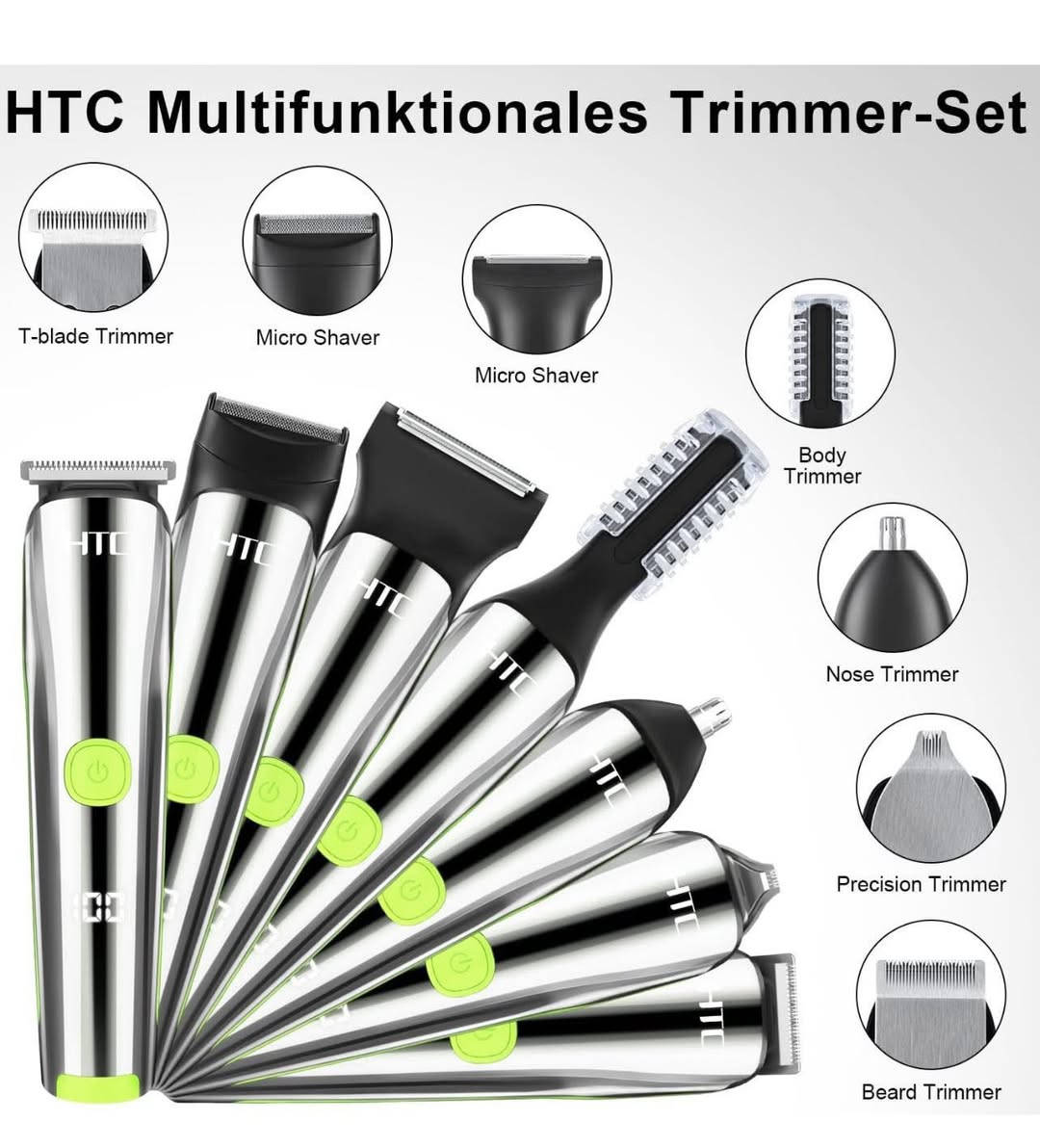 مكينة حلاقة متعددة الاستخدامات من ماركة HTC العالمية
تحتوي على 7 روؤس مختلفة
شحن يدوم لفترة طويلة
مقاومة للماء
السعر : ٣٠ ألف و التوصيل مجاني لجميع المناطق
للتواصل والاستفسار خاص او على الرقم ***********
