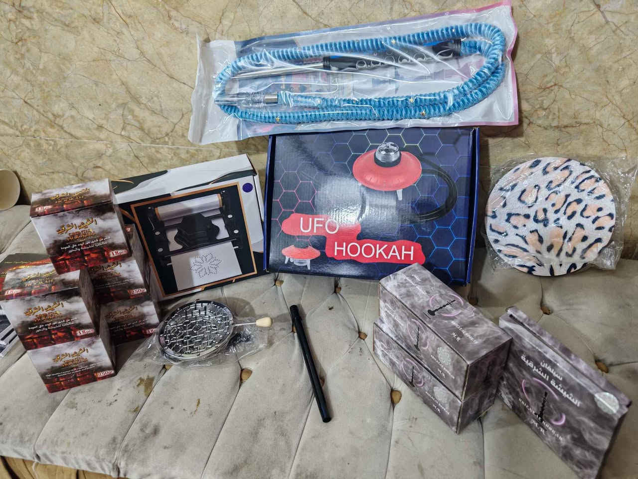 بكج
اركيلة الماني
5 باكيت فحم الشرقية
3 سليفان الشرقية مقطع
2 سليفان الشرقية رولة
فامجي اصلي
جهاز تثقيب ذكي مع كامل الملحقات

شبكة
كلود
قاعدة خشبية بنقشة فريدة ومميزة توضع تحت الاركيلة النجف, العراق


**إذا كنت صاحب هذا الإعلان وتريد حذفه لأي سبب، رجاءا أرسل رسالة إلى الدعم الفني**