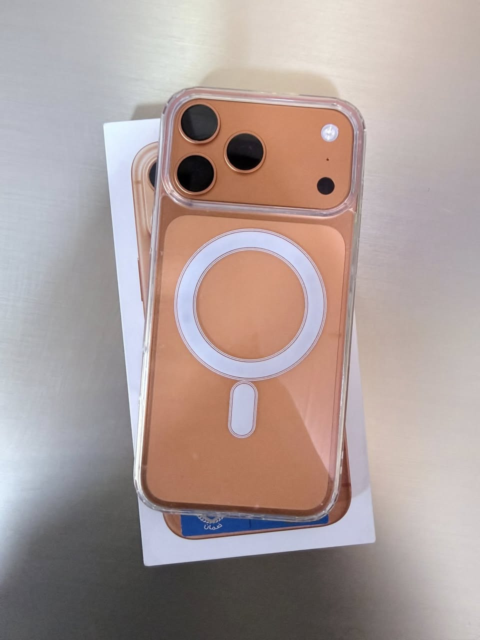 السلام عليكم
ايفون 17 برو ماكس 

ذاكرة 256

بطارية 100

عدد الدورات 2

لون برتقالي

استخدام اسبوع

جهاز نضيف 100‎%‎

موجود بغداد
للتواصل ***********
