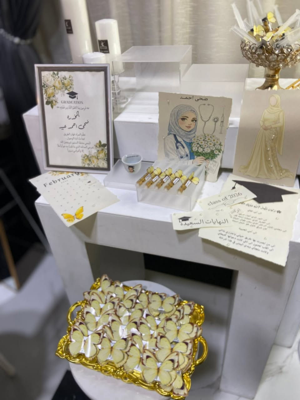 تفاصيل ميز تخرج 💛😌🎓👩🏻‍🎓 #كوشات_باربي #باربي_للهدايه*********** #تصويري #تكريت #طالبات #تخرج #خريجة #تخديرية  #تنظيم_تخرج #بيجي #اكسبلور #خريجة
