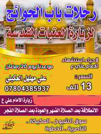 زيارة الإمام علي • 20 رمضان • حملة باب الحوائج