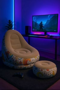 كرسي هوائي • وسادة قدم • تحمل 150 كغم