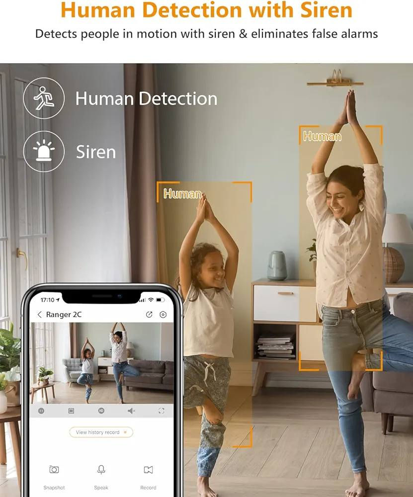اول تم 28 مع التوصيل هذه كاميرا مراقبة منزلية ذكية Imou Ranger 2C.
تتميز الكاميرا بقدرتها على الدوران بزاوية 360 درجة لتغطية الغرفة بالكامل.

توفر دقة تصوير عالية تصل إلى 4 ميجابكسل (2K+) لتفاصيل واضحة.

تدعم خاصية التتبع الذكي للأجسام المتحركة واكتشاف الإنسان.

تتضمن ميزة الرؤية الليلية والتحدث باتجاهين (ميكروفون وسماعة مدمجة).


**إذا كنت صاحب هذا الإعلان وتريد حذفه لأي سبب، رجاءا أرسل رسالة إلى الدعم الفني**