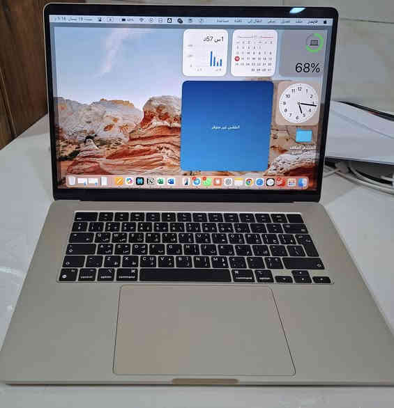 السلام عليكم 

MacBook Air M2 15 inch 2023

المواصفات:-
-الشاشة: 15،3 إنش
-سنة الإصدار: 2023 
-المعالج: M2
-الذاكرة العشوائية: RAM 8GB
-التخزين: SSD 256GB
-الحالة: ممتاز جداً جداً كالجديد 
نظافة 💯

اللون الذهبي ( ستار لايت) 

شرق اوسط 
يعني مو مال باله 
البطارية 96% 

السعر مليون وخمسين 

حي الجامعة *********** 

الكرتون موجود
والشاحن الأصلي
