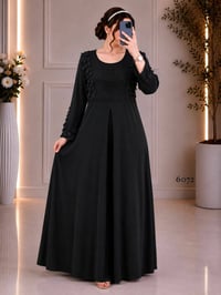 دشداشة فانيلة • سواد فاحم • مقاسات 3XL-6XL