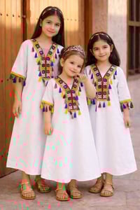 دشداشه بناتي • مقاس ٢-٨ • بالدرزن