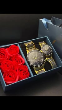 ساعة دبل • بنقش اسم • هدية العيد