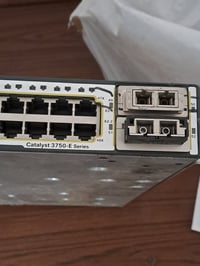 سسكو 3750-E 48 بورت كيكا + 2 بورت 10كيكا واحد LR 10g + واحد SR 10g  ب٢...