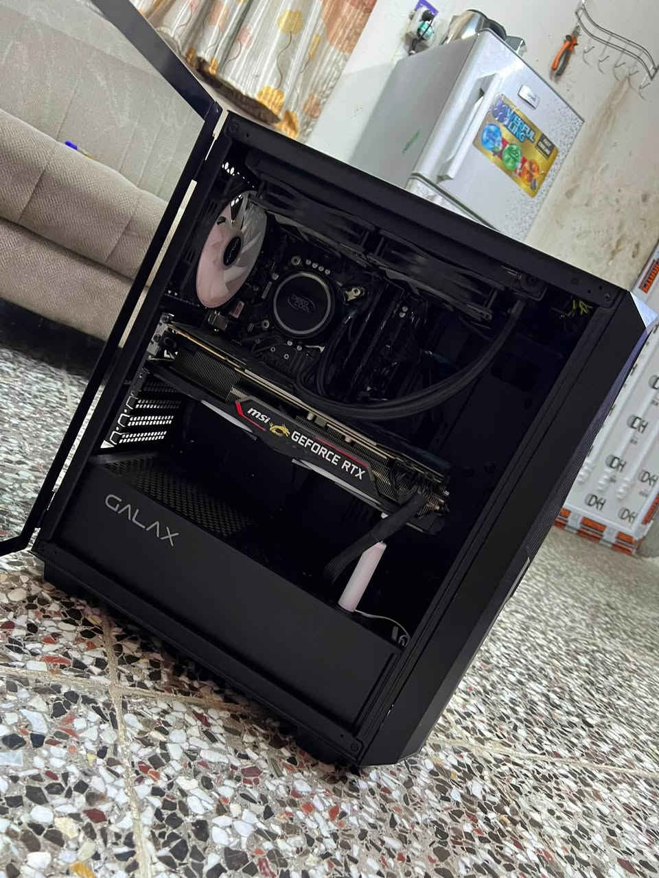 Pc gaming نظافه 90‎%‎
Intel Core i7-9700
MSI GeForce RTX 2080 SUPER Gaming X Trio 8GB
GIGABYTE B365M DS3H
RAM 16GB DDR4 2666MHz
Samsung 860 QVO SSD 1TB
كيس GALAX
مبرد مائي DeepCool
Windows 11 Pro مفعل

السعر مليون وبي مجال حك الجيه

عنواني بغداد ابو غريب

للتواصل : ***********
