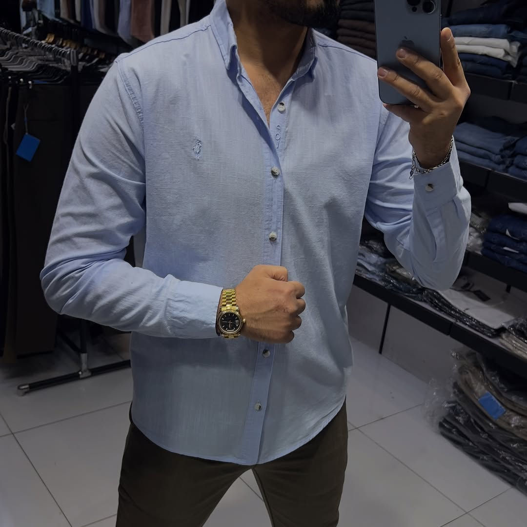 قميص ماركه خامه قطن ٥٠٪؜ للن ٥٠٪؜ متوفر(10 لون✅)
قياسات S M L XL XXL قياس المعروض L
بنطرون ماركه قياسات من 30 إلى 40 
المنشئ تركي 🇹🇷 
توصيل بغداد 5 الف  توصيل محافظات 5 الف
العنوان بغداد مول زيونه طابق الاول 
التواصل دايركت او واتساب ***********
