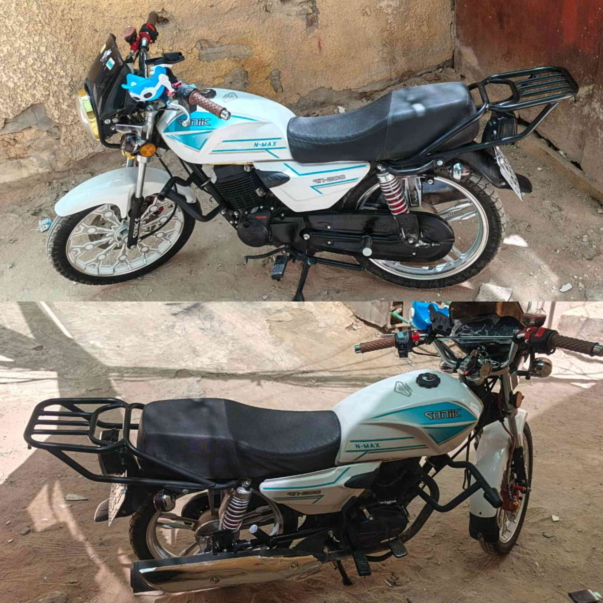 للبيع..
دراجة Sonic N max سونيك أن ماكس 🏍️ 🏍️ موديل 2025. 

حجم المحرك : زنجيل 200Cc ( ٢٠٠ سي سي ) المرغوب ⚡⚡ 

محرك دايون 👍🚀 ، مانع إهتزاز، كاتم. 

🚔🚦الدراجة أُصولية مرقمة ( رقم نجف ) لوحات 🚓🚥 ( فقط مداور ). 

السعر : مليون و650 ألف.

مكانها : النجف الأشرف، نهاية شارع المدينة.

ملاحظة " تجي تفحص وتأخذ لأي مصلح في النجف.

رقمي *********** ( واتساب ).
