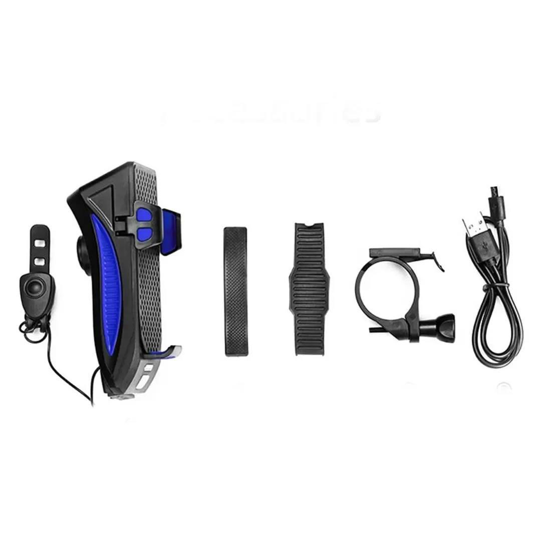 مصباح قوي مزود بـ 3xT6 لإضاءة واضحة وآمنة أثناء القيادة ليلاً
يأتي مع حامل تثبيت قابل للتعديل بزاوية 30 درجة لتوفير راحة أكبر

يدعم الهواتف المحمولة بمقاس 4 حتى 6.3 بوصة

مكبر صوت بوق بقدرة 130 ديسيبل مع مفتاح تحكم سلكي لسهولة الاستخدام

سعة بطارية ليثيوم 2400/4800 مللي أمبير تمنح وقت تشغيل يصل إلى 5 – 10 ساعات

مدة الشحن 2.5 – 5 ساعات مع تيار خرج 0.8 أمبير

أنماط إضاءة متعددة: ضوء قوي – ضوء ضعيف – فلاش

مصنوع من بلاستيك هندسي ABS مع هلام السيليكا PS لجودة ومتانة عالية

حجم المنتج 11.5 × 5.5 × 5 سم – تصميم مدمج وعملي
السعر مع التوصيل 13
التواصل
***********
