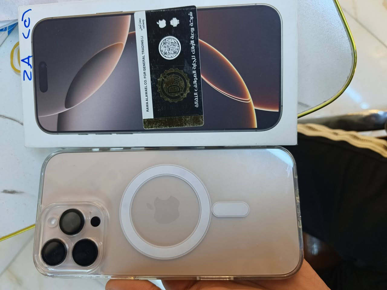 سلام عليكم 
إيفون16 برو ماكس
جهاز نضافه 100/100
مستخدم صار 5 أشهر 
بعده بل ضمان نفس ماموضحه بل صوره 
دبل سيم كارت 
الاستفسار ***********
