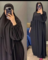 حجاب شرعي • طقم حجاب وفستان • وزن ٥٥-٩٠