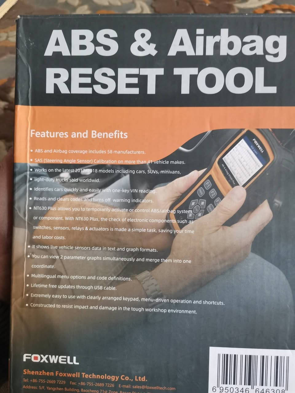 السلام عليكم جهاز foxwell nt 630 للبيع السعر 75 تحديث مجاني مكاني بغداد الشعب لايوجد توصيل للاستفسار ***********
