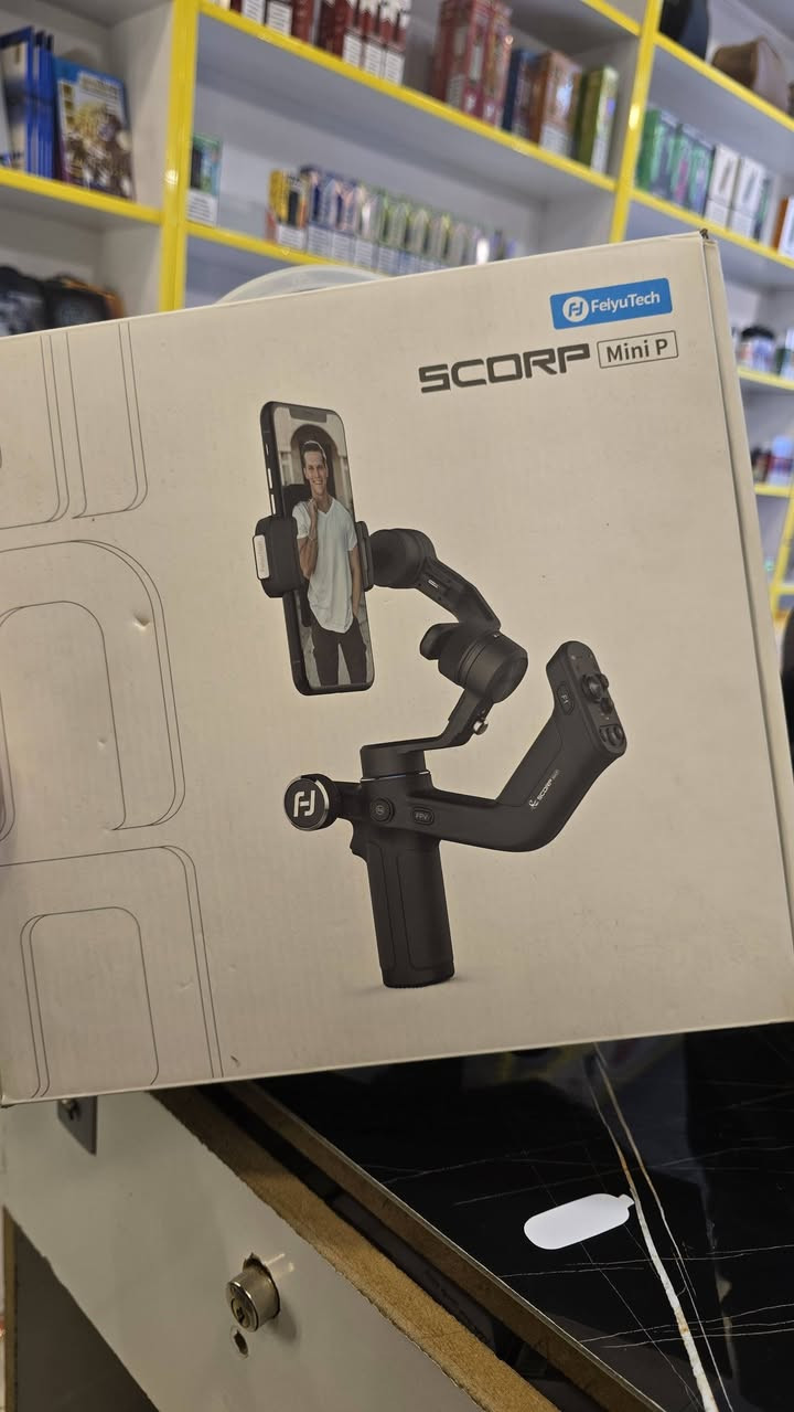 FeiyuTech SCORP Mini P 
مانع اهتزاز (Gimbal) ثلاثي المحاور مخصص لتثبيت الفيديو أثناء التصوير، مناسب للموبايل  
✅ أهم المميزات:
🎥 تثبيت احترافي ثلاثي المحاور (Pan / Tilt / Roll)
📱 يدعم الهواتف الذكية

🔄 أوضاع تصوير متعددة (تتبع الوجه – تتبع الحركة – FPV – Lock Mode)
🎮 عصا تحكم (Joystick) للتحكم السلس بالحركة
🔋 بطارية قابلة للشحن تدوم لعدة ساعات
🤳 مناسب لصناع المحتوى، التيك توك، اليوتيوب، السفر، التصوير اليومي
السعر 145 الف 
جديد مالته سعرها 235 الف 
شراي اتصل ع هذا رقم ***********
