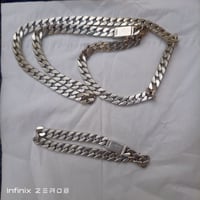 كارتير فضة تايلندي عيار 925 الوزن 142غرام وزن السوار38 غرام وزن الزنجي...