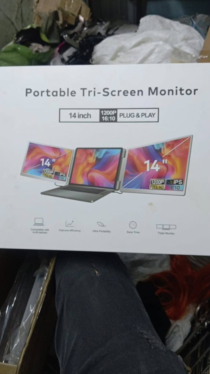 📢 للبيع شاشة لابتوب ثلاثية محمولة 14 إنج (Triple Screen Extender)

🔥 زيد إنتاجيتك وخلي شغلك أسهل بثلاث شاشات من جهاز واحد!

✅ شاشتان إضافيتان قابلة للسحب والتركيب خلال ثوانٍ
✅ دقة FHD 1200P وشاشة IPS بألوان حية وزوايا رؤية ممتازة
✅ دوران 360° لمشاركة المحتوى والعروض بسهولة
✅ Plug & Play بدون تعقيد أو إعدادات طويلة
✅ تدعم USB-C و HDMI
✅ تصميم خفيف وقابل للطي مع حقيبة حمل أنيقة
✅ مناسبة للسفر والعمل من أي مكان

💻 مثالية لـ: ✔ الطلاب والباحثين
✔ المبرمجين والمصممين
✔ المتداولين وأصحاب الأعمال
✔ صناع المحتوى والمونتاج
✔ الألعاب والبث المباشر

🎯 بدلاً من التنقل بين النوافذ، افتح برامجك كلها بنفس الوقت وزد سرعة إنجازك بشكل ملحوظ.

🔹 متوافقة مع أغلب أجهزة اللابتوب من 12 إلى 16.2 إنج. 🔹 تدعم Windows و MacBook و Switch وبعض الأجهزة الأخرى.

📦 متوفرة بحالة ممتازة وجاهزة للتسليم.

📩 للحجز والاستفسار راسلني خاص
 والسعر  125,000

#شاشة_لابتوب #شاشة_محمولة #TripleScreen #LaptopScreen #للبيع #أجهزة_حاسوب #شاشات #تقنية #عراق #بغداد #نجف #ديوانية


**إذا كنت صاحب هذا الإعلان وتريد حذفه لأي سبب، رجاءا أرسل رسالة إلى الدعم الفني**