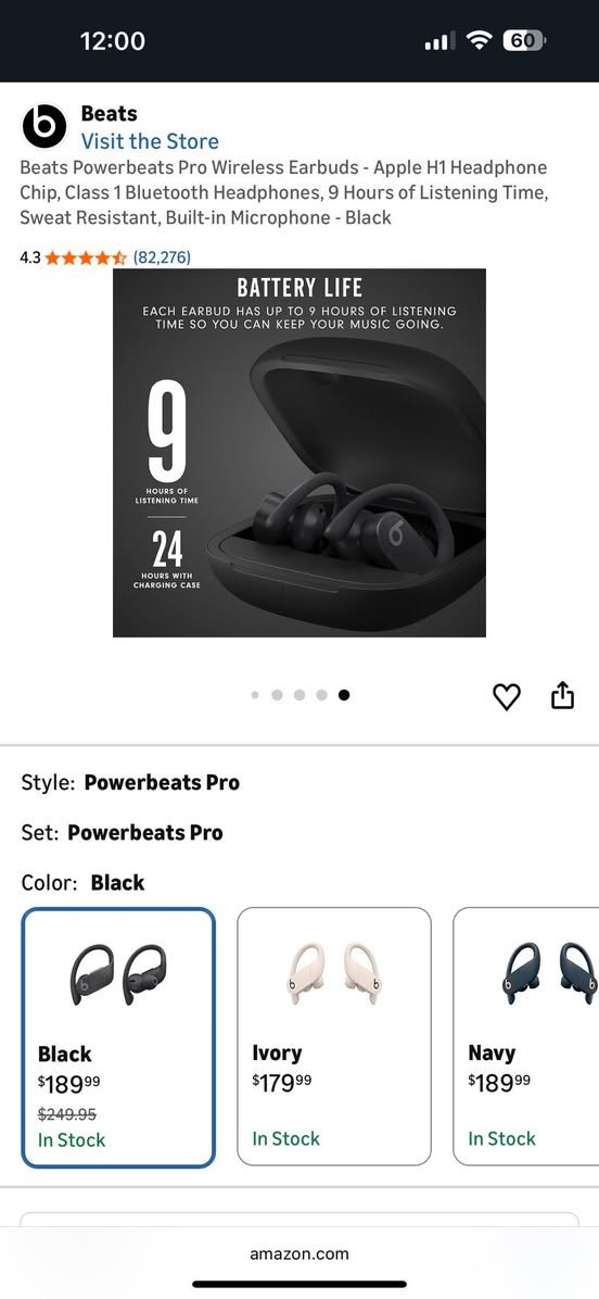 السلام عليكم
سماعة Beats Powerbeats pro
جديدة بحالة الوكالة مشتغلة عشر دقايق فقط 
للتواصل واتس اب :- ***********
