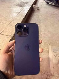 للبيع ايفون 14 برو ماكس ذاكره 256 بطاريه 77 لون بنفجسي تليفون نضيف بدو...