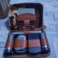 علبة سفر • جلد طبيعي • تحفة الستينات