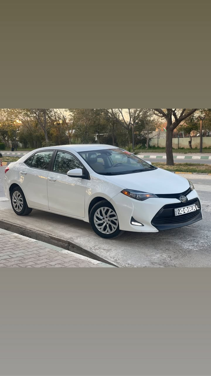 للبيع فقط
كورلا موديل ٢٠١٩
ماشيه ١٠٦ 
فقط قطعه صبغ  سونار داخل الصور صور امريكا ما يطلع 
بدون ارباك 
رادار حجر كله بلادي زوج تايرات جديده
لونه  ابيض ثلجي 
رقم سليمانيه جديد سنويه جديد
سعره ١٤٥ وبي مجال بسيط
مكاني كفري 
***********
