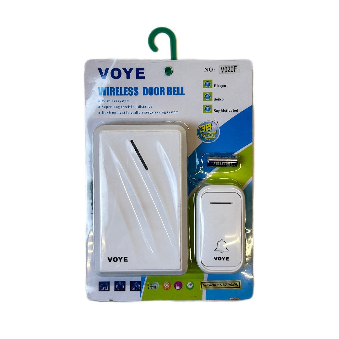 يُستخدم كجرس باب لاسلكي

بمدى استقبال طويل، مناسب للمنازل، المكاتب، والمحال التجارية

سهولة التركيب دون الحاجة إلى تمديدات كهربائية، ويعمل ببطاريات أو مصدر طاقة كهربائي مباشر

نظام لاسلكي متطور بمدى استقبال طويل جداً

تصميم أنيق وراقي مع جودة تصنيع عالية

إمكانية اختيار نوع الموسيقى من خلال زر مخصص – يحتوي على نغمات بوليفونية متعددة
3 مستويات مختلفة للتحكم في مستوى الصوت حسب الرغبة

يعمل ببطاريتين AA (3V DC) أو ثلاث بطاريات AA (4.5V DC) أو من خلال مصدر طاقة كهربائي مباشر 100-240V AC
السعر15مع توصيل رقم الوتساب***********
