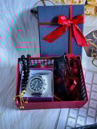 بوكس رجالي • نظارات شمسية • ساعة ثلاث ألوان