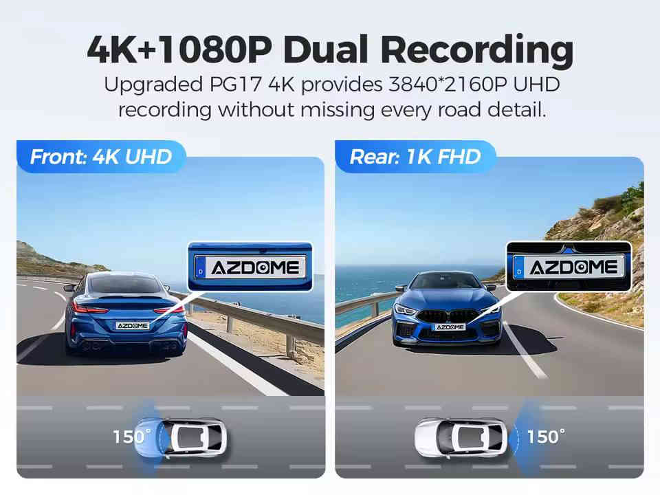 سلام عليكم حبايب
لتواصل *********** او عالخاص
Azdome pg17 4k شاشه كامله مريا
السعر ١٢٥ مع التوصيل 
الكاميرا الامامية تصوير عالي الدقة بدقة4K Ultra مع التحكم باللمس بعرض زاوية التصوير والكاميرا الخلفية ايضاً التحكم عن طريق اللمس باظهار زاوية التصوير لرؤية افضل ويمكن عرض الكامرات بشكل منفصل او مع بعض على المرايا

‎2- سهولة التحكم عن طريق اللمس 

‎3- تطبيق خاص للهواتف الذكية 📱
  WiFi (متاح لابل واندرويد) .

‎4- رؤية ليلية فائقة ✨.

‎5- تسجيل الطوارئ الذكي 🌟

‎تتميز الكاميرا بتقنيه تقوم بحفظ مقاطع الفيديو عند وقوع حادث لا سمح الله او وجود اهتزازات قوية

‎6- التسجيل المستمر 💿

‎ستقوم الكاميرا بحذف اللقطات القديمة وتحميل الجديدة عندما تمتلئ الذاكرة

‎7- دعم التسجيل الصوتي 💡
‎تحكم صوتي في التسجيل والايقاف والتقاط الصور وتسجيل الصوت

‎8- امكانيه ربطها على الجداحة او على فيوزات السيارة 

‎9- مكثف كهربائي بدلا من البطارية

‎· ماذا يأتي بداخل الصندوق؟

‎1- كاميرا امامي
2-  كاميرا خلفي

3- شريط لاصق إضافي

‎4- لاصق حامي للزجاج

5- كتيب تعليمات

‎6- كليبسات

‎7- شاحن سيارة

8- كيبل طاقة
