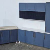 كاونتر خشب • ٢ متر • سنك ومرمر