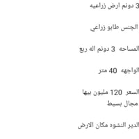 الدير النشوه • ارض • مساحة ٣