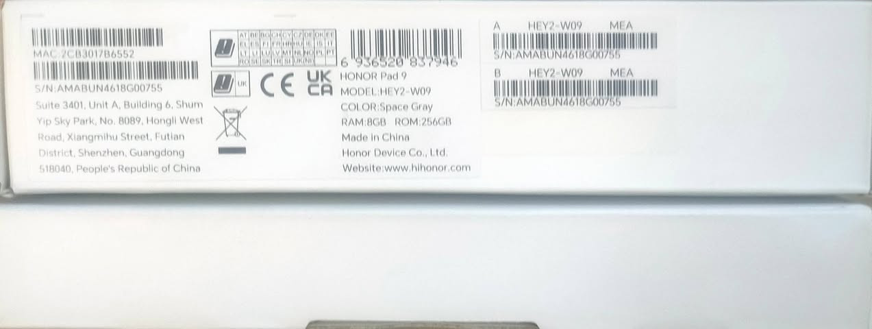 Honor pad 9 للبيع
-ذاكره256GB
-رام 8GB
-شاشه مريحه للعين بدقه عاليه
-معالج جبار للالعاب والعمل 
-تصميم فخم ونحيف
🎁مع هديه كفر كيبورد
استعمال قليل  نظيف جداً .السعر 275 مع مجال بسيط
مكاني الحله للاستفسار الاتصال على الرقم***********
