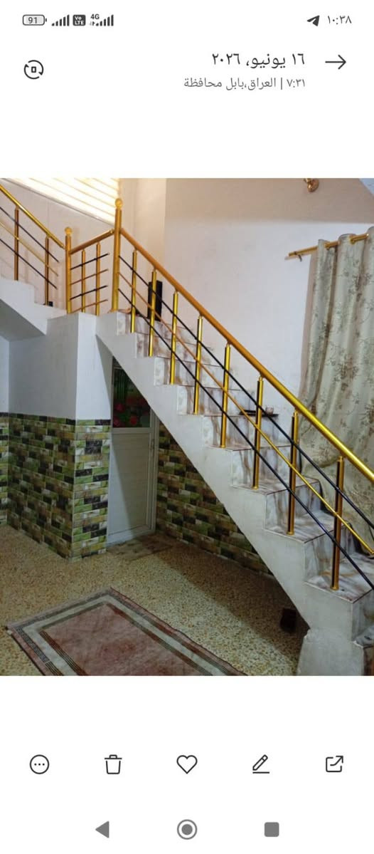 بيت للبيع في حي الامير ناحية النيل المساحة ٢٥٠م ..طابو صرف..يتكون من غرفتين نوم وهول وغرفة استقبال عشرة امتار..ومطبخ وصحيات خارجية وداخلية..
الاتصال..على الرقم ***********
