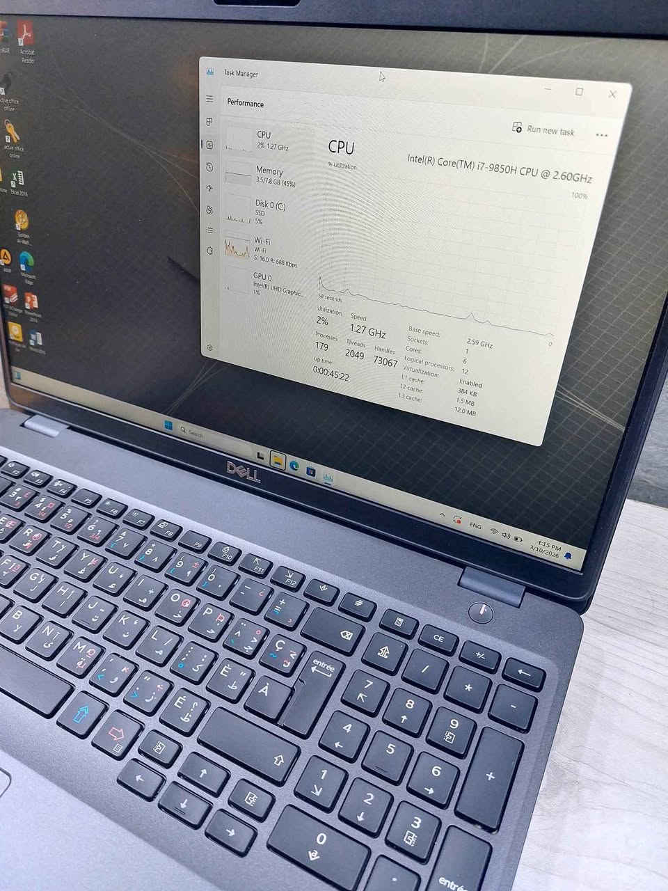 لابتوب معالج قوي H وحديث جيل تاسع 
DELL 5501  Ci7  نظافة عاليه جدا
   
.النظافة شرط اخو الجديد تفحص وين متريد
. 
 السعر  370  الف مع التوصيل 
……………………
 المعالج   Core i7-9th  جيل تاسع 
ذاكرة الوصول العشوائي (الرام) 8GB
نوع المعالج H  
 التخزين( الهارد) SSD 256GB 
مقاس شاشة 15.6 انج دقة عالية 
 منفذ HDMI & TYPE C 
شاحنة Type c 
 كيبورد  عربي انكليزي
الرام والهارد قابل للتطوير 
………………………………… بغداد, العراق


**إذا كنت صاحب هذا الإعلان وتريد حذفه لأي سبب، رجاءا أرسل رسالة إلى الدعم الفني**