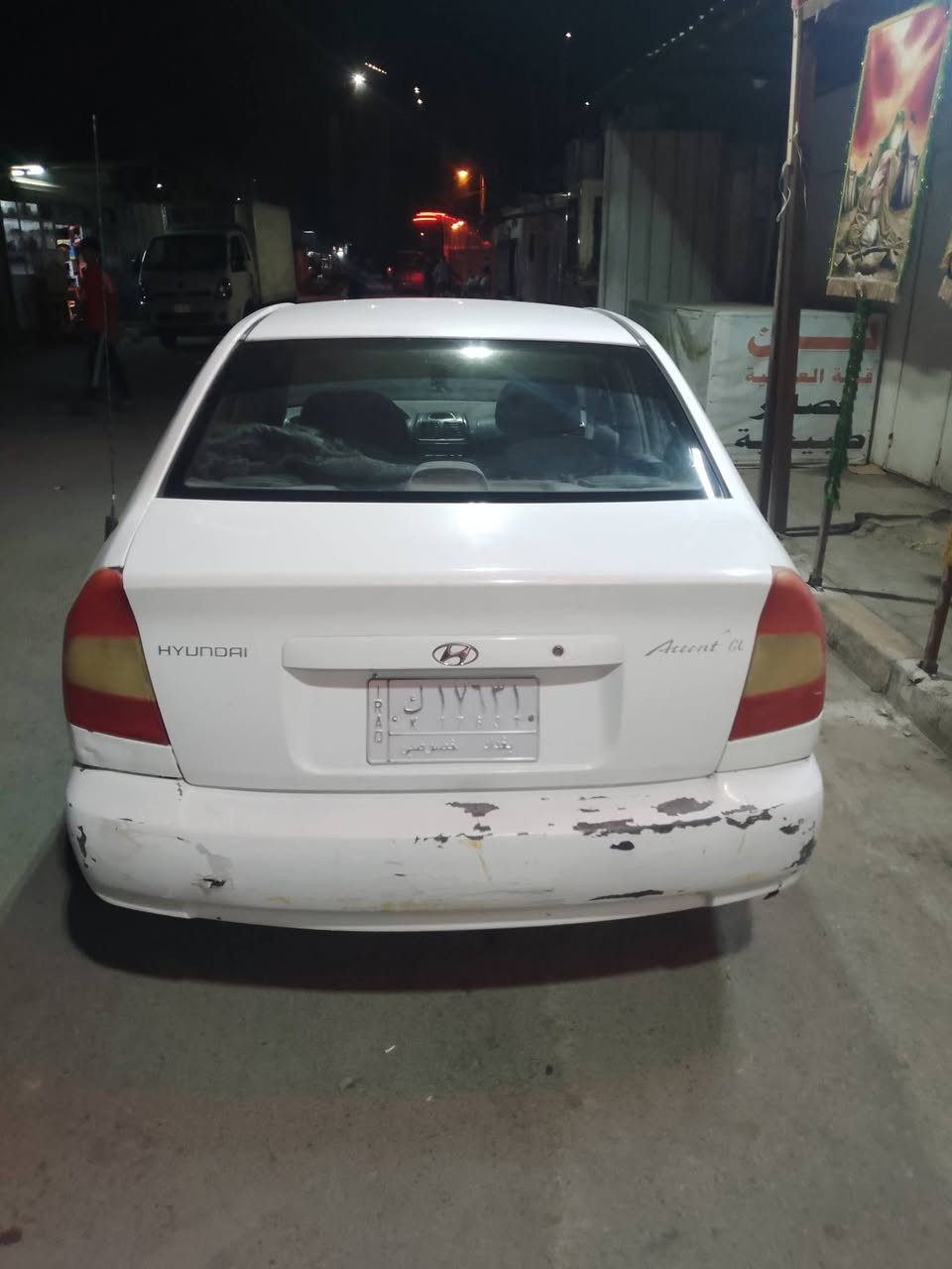 هونداي اكسنت موديل 2002 كير مكينه خير من الله تبريد ثلج السياره بسمنه سياره بيها ملاحضات بصيطه كدامك كشرها ونته شوف بعينك مكان السياره بغداد العامريه سعرها 45 وبيها مجال للشراب ***********
