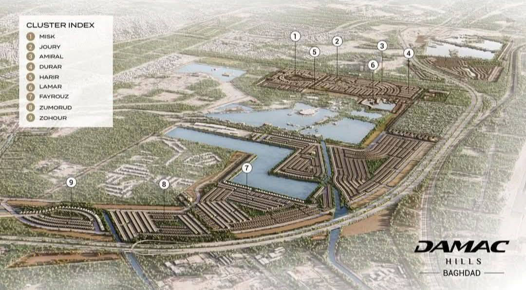 تم طرح فلل بمساحة أرض ٢٣٨م٢ بسعر كلي أبتداءآ من ٩٠٠ مليون دينار في منطقة جوري داماك هيلز بغداد 
المطلة مباشرةً على شارع مطار بغداد الدولي 

٥٤٠ مليون دينار على شكل دفعات خلال ثلاثة سنوات
٣٦٠ مليون دينار عند الأستلام في الربع الأول ٢٠٢٩

عيش تجربة المنتجعات السكنية بأجواء سياحية ويا مشروع مجمع داماك هيلز بغداد
أول مجمع سكني بنظام الفلل المطلة على البحيرات الطبيعية
 بناء الفلل فاخر  حديث وبمساحات
  ٢٣٨م٢ 
وعدنا ميزة وجود المسابح في الفلل   
في موقعنا المتميز المطل على شارع مطار  بغداد الدولي مقابل ساحة عباس بن فرناس مباشرةً
أحجز موعد لزيارتنا داخل المشروع على الأرقام التالية :-
***********
***********
